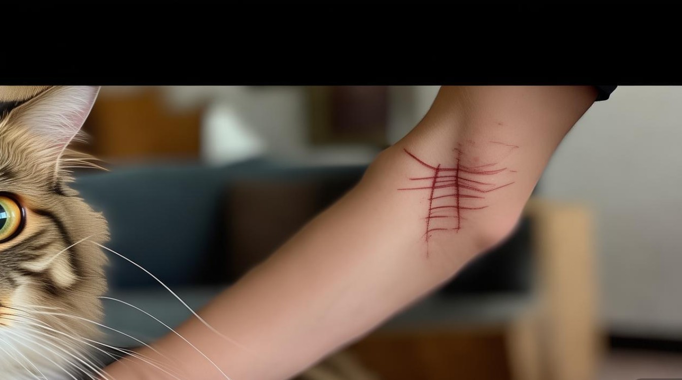 被猫咪抓了照片