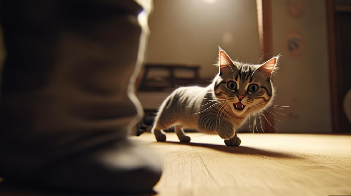 猫咪喜欢偷袭人