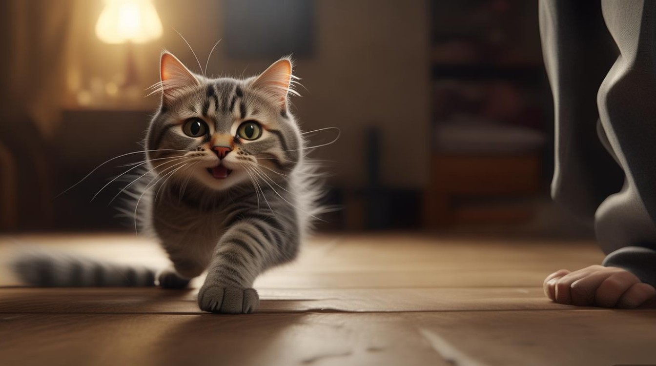 猫咪喜欢偷袭人