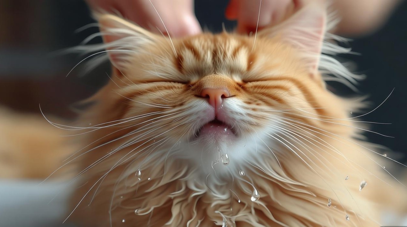 猫咪按摩流口水