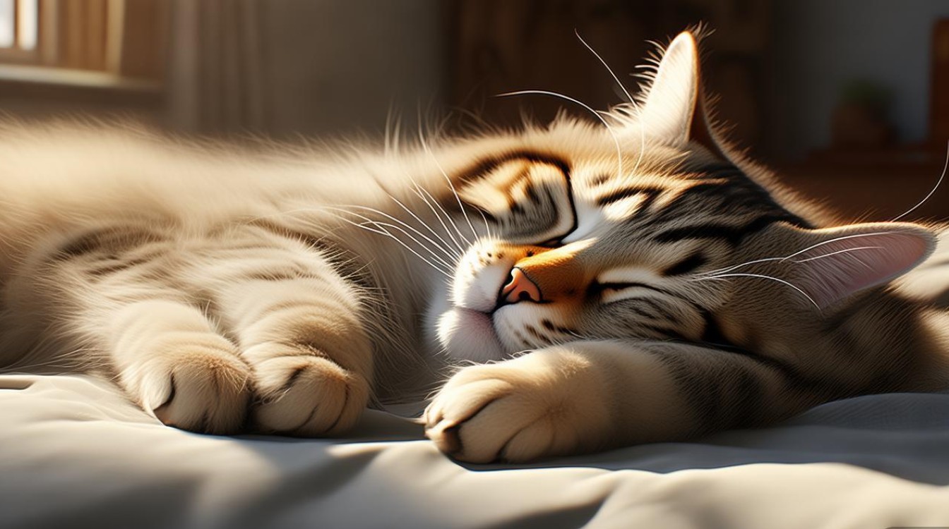 猫咪睡觉得姿势