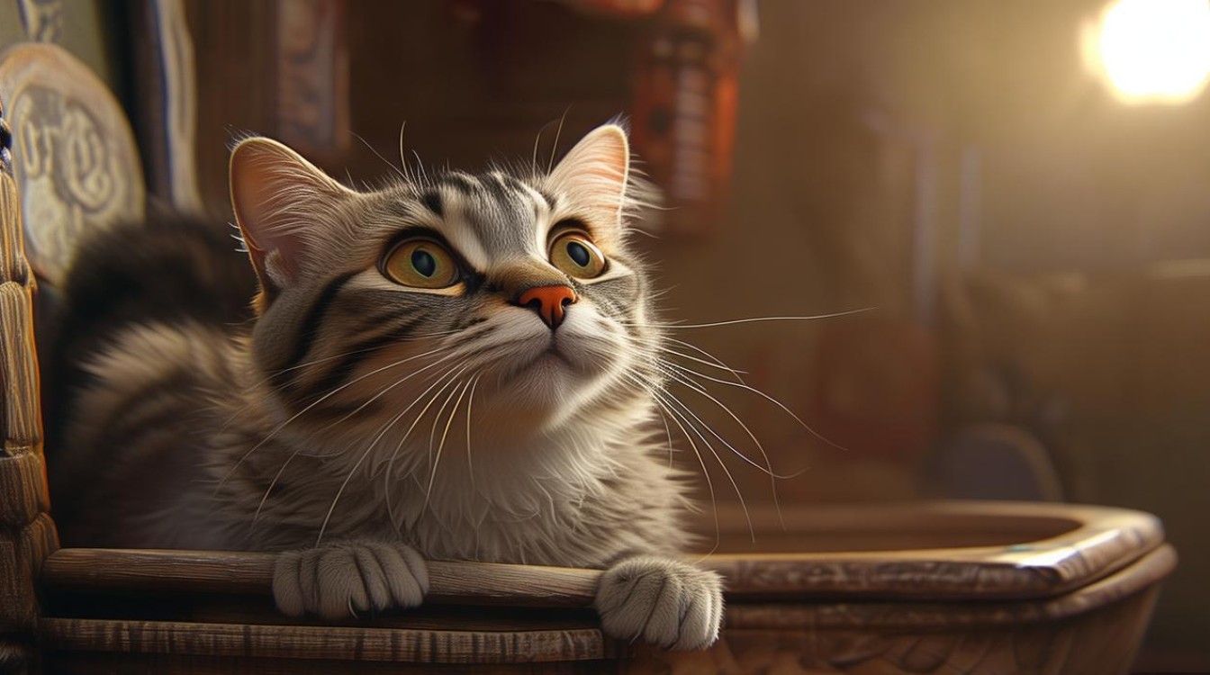 猫咪喜欢看人拉屎