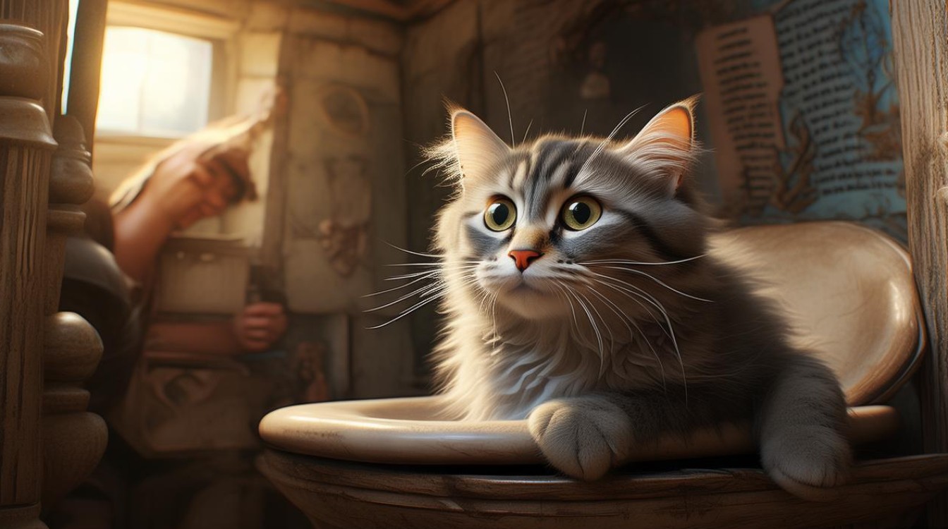 猫咪喜欢看人拉屎