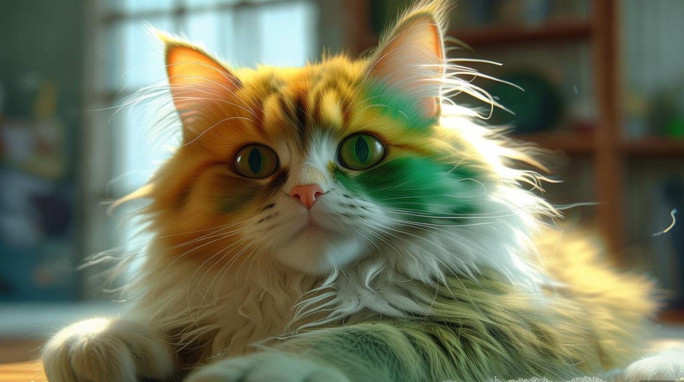 猫咪拉黄绿稀