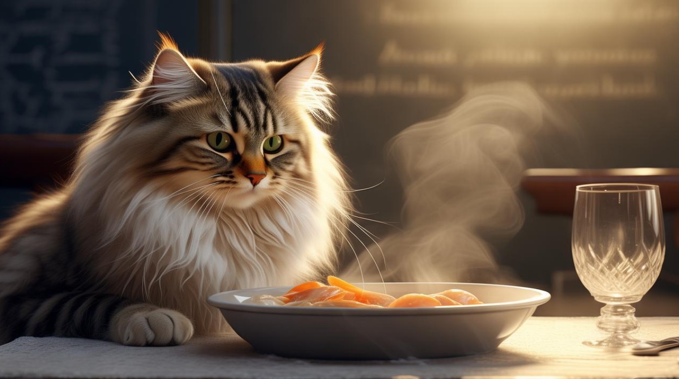 猫咪在饭桌上