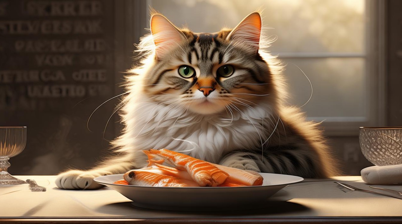 猫咪在饭桌上