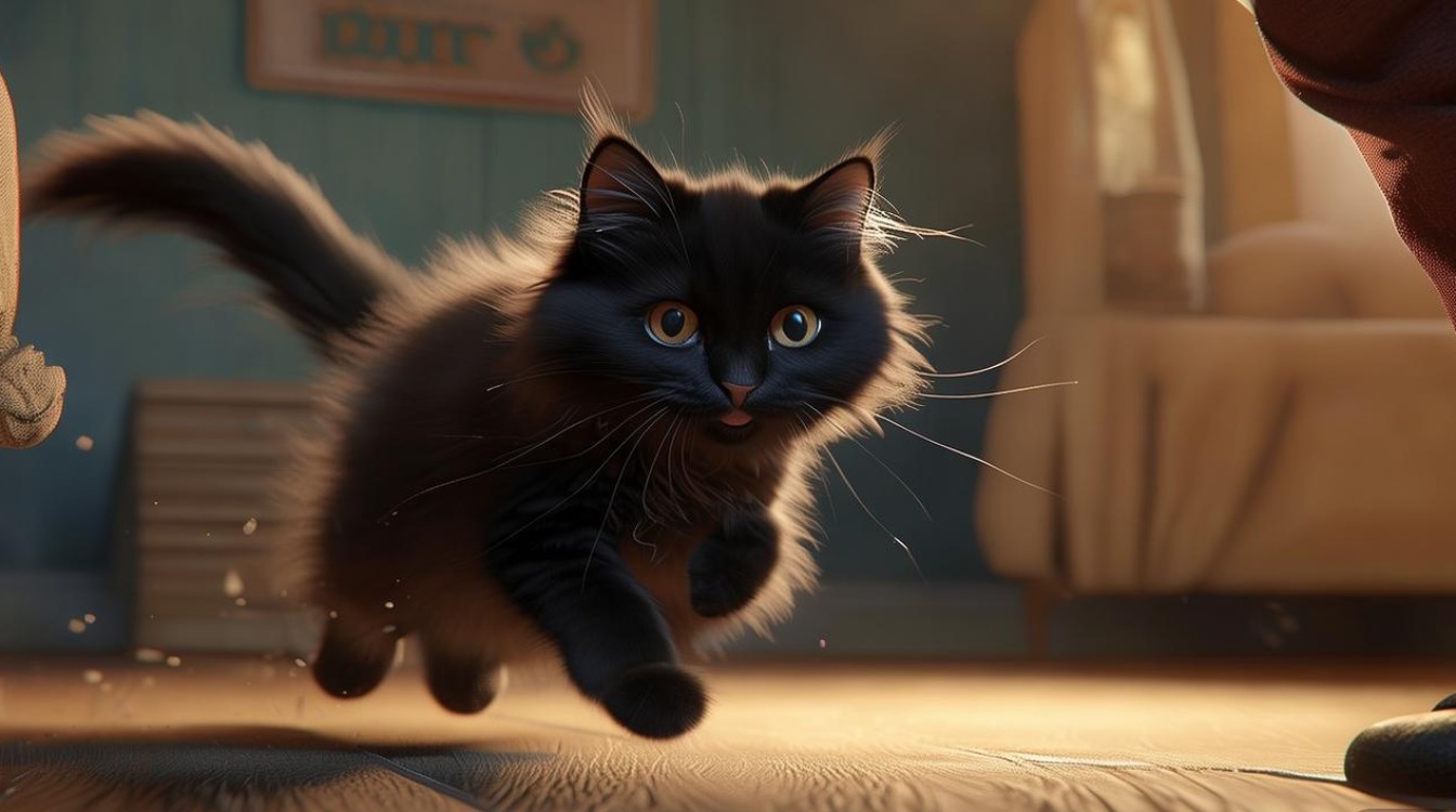 猫咪抱腿就跑