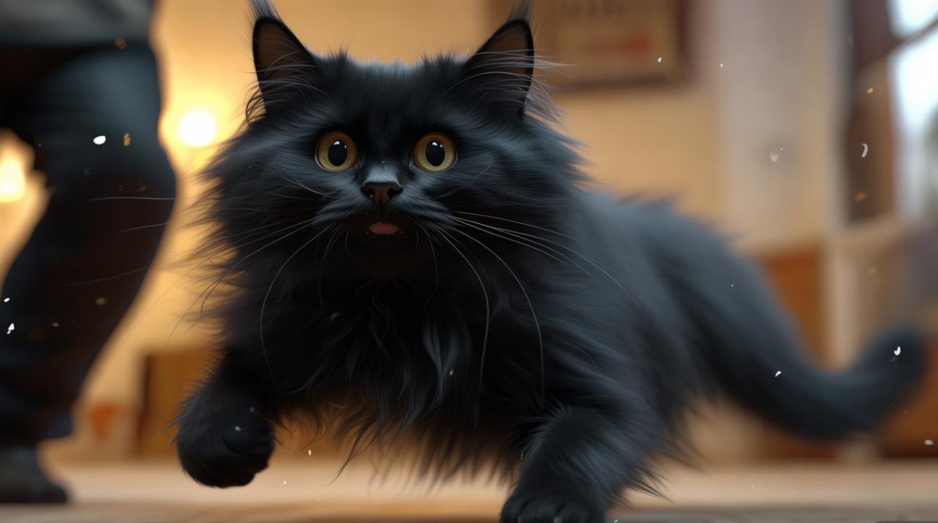 猫咪抱腿就跑