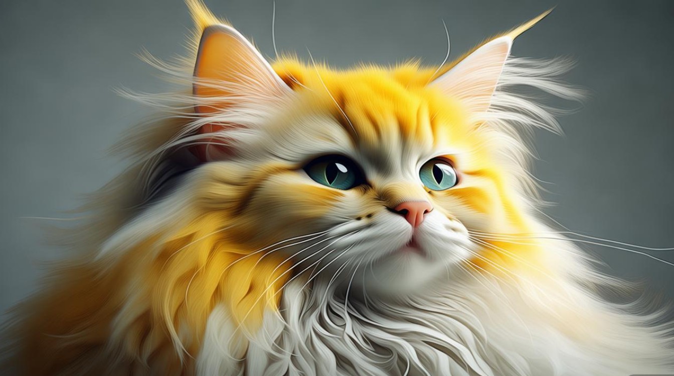 猫咪背上毛发黄
