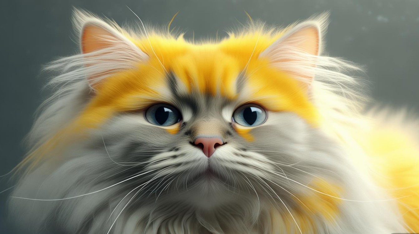 猫咪背上毛发黄