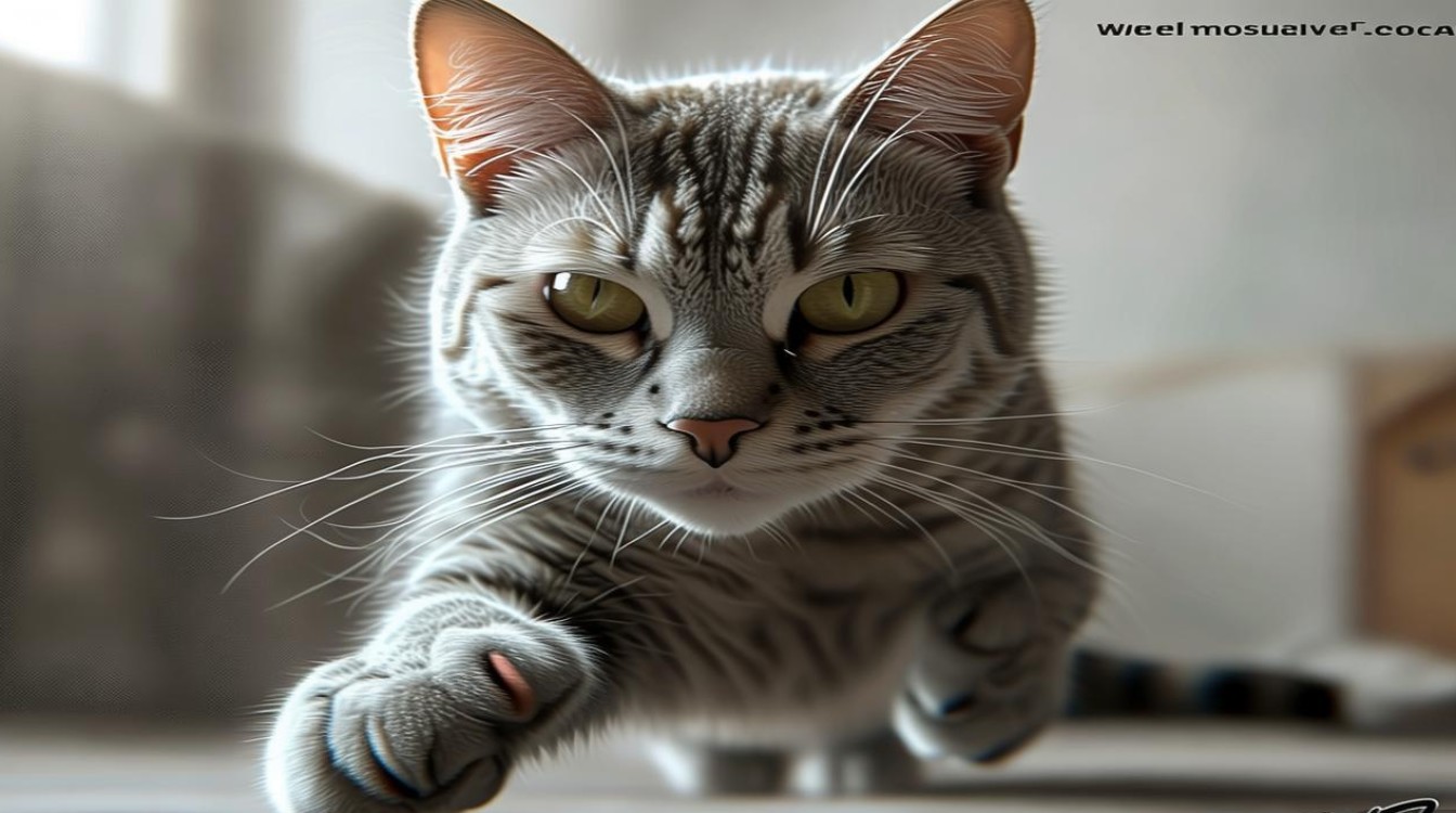 猫咪挥爪图片