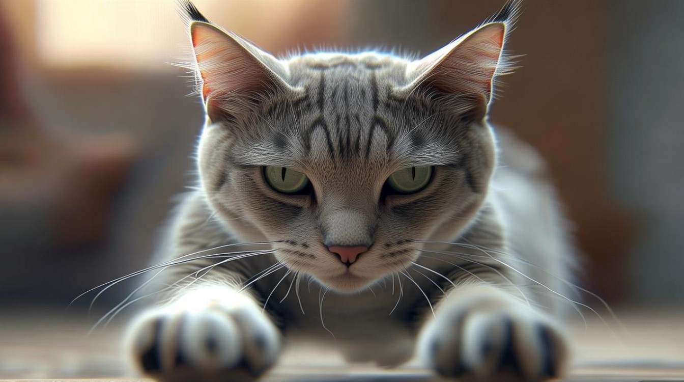 猫咪挥爪图片