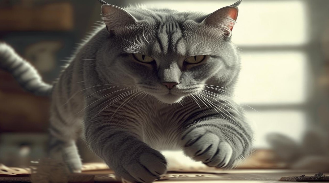 猫咪挥爪图片
