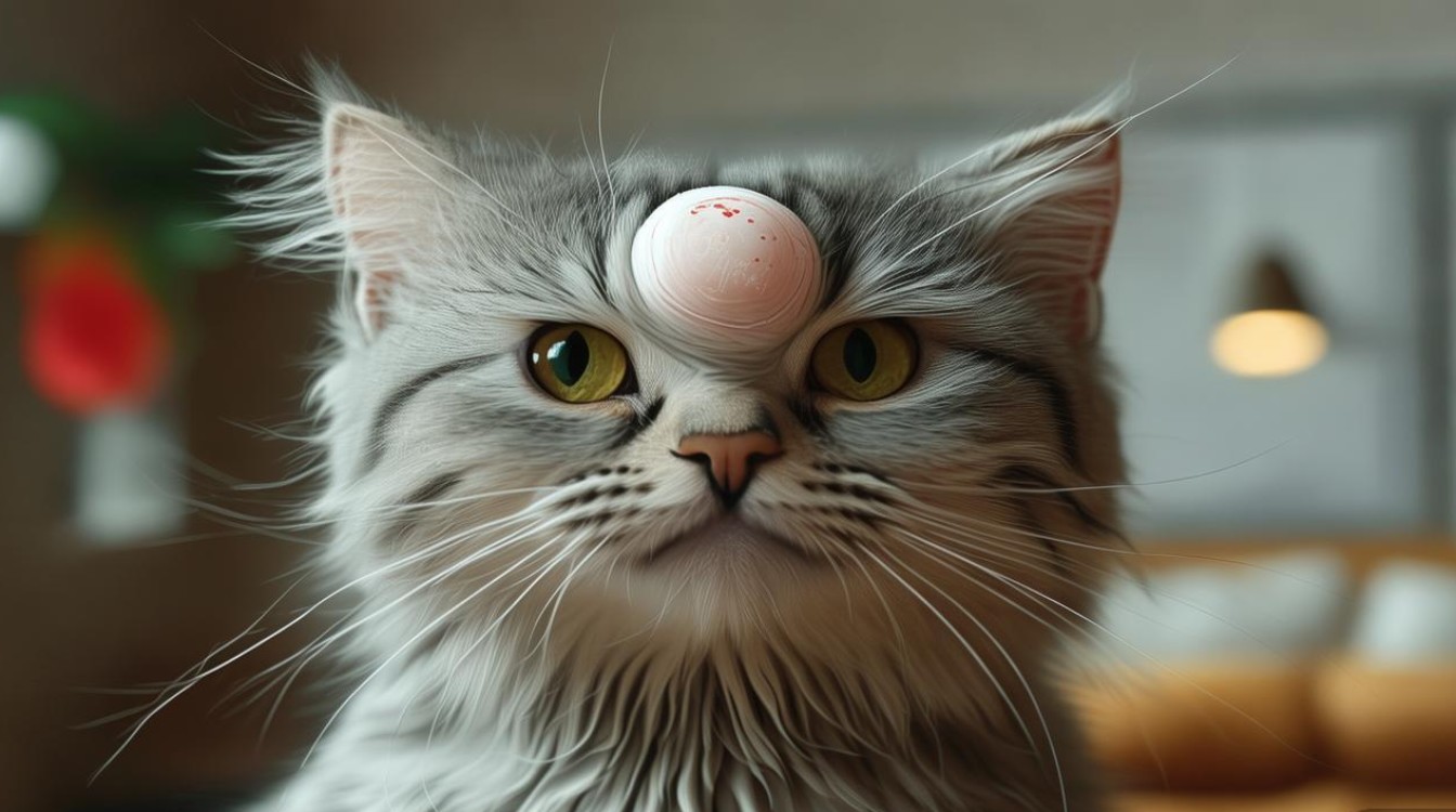 猫咪脑袋上有包