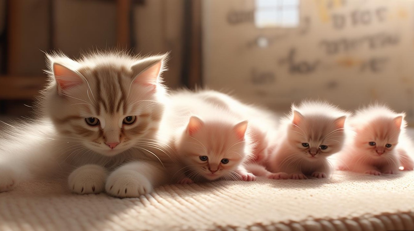 猫咪刚生产完