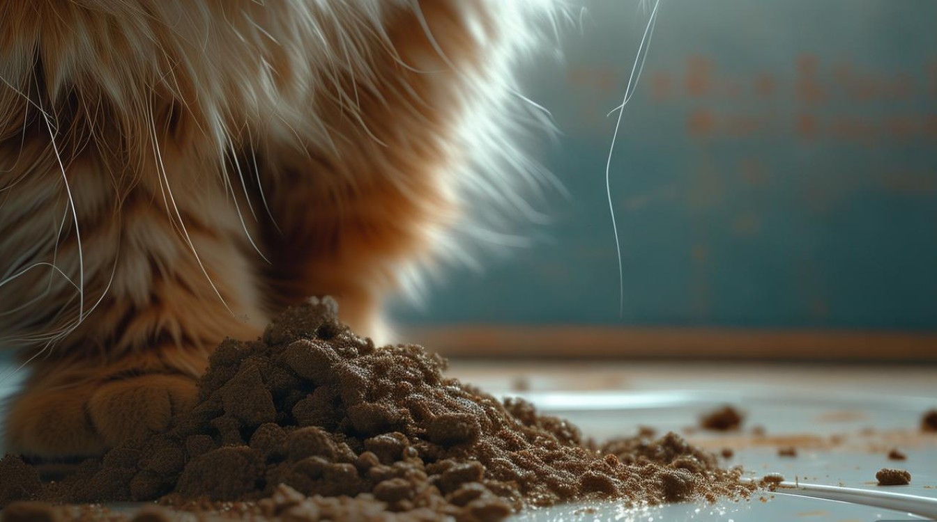 猫咪大便带毛