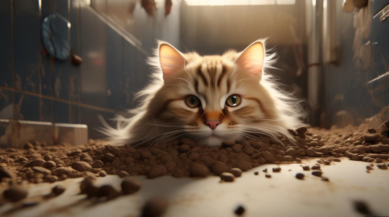 猫咪大便带毛