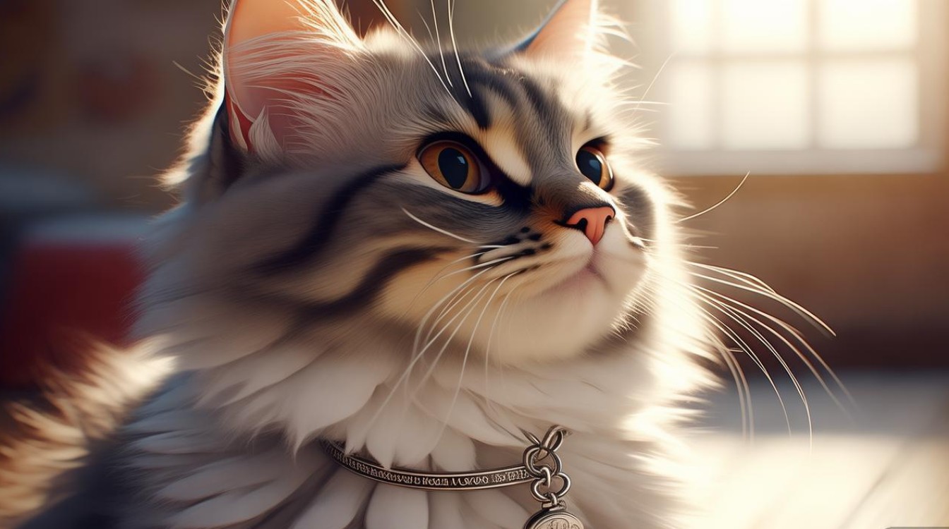 给猫咪带项圈