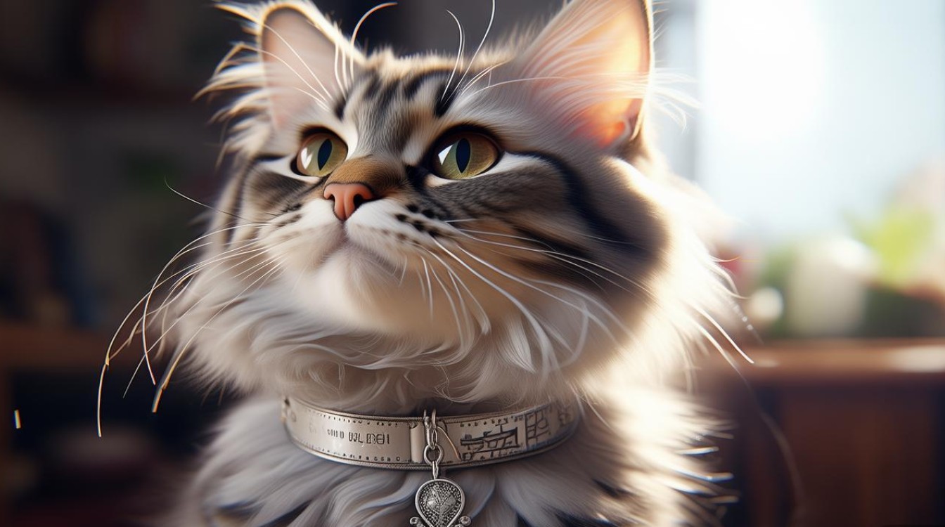 给猫咪带项圈