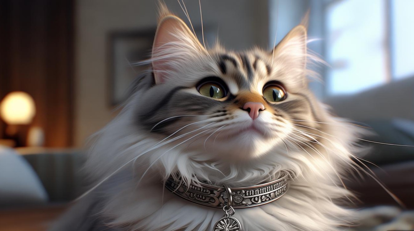 给猫咪带项圈