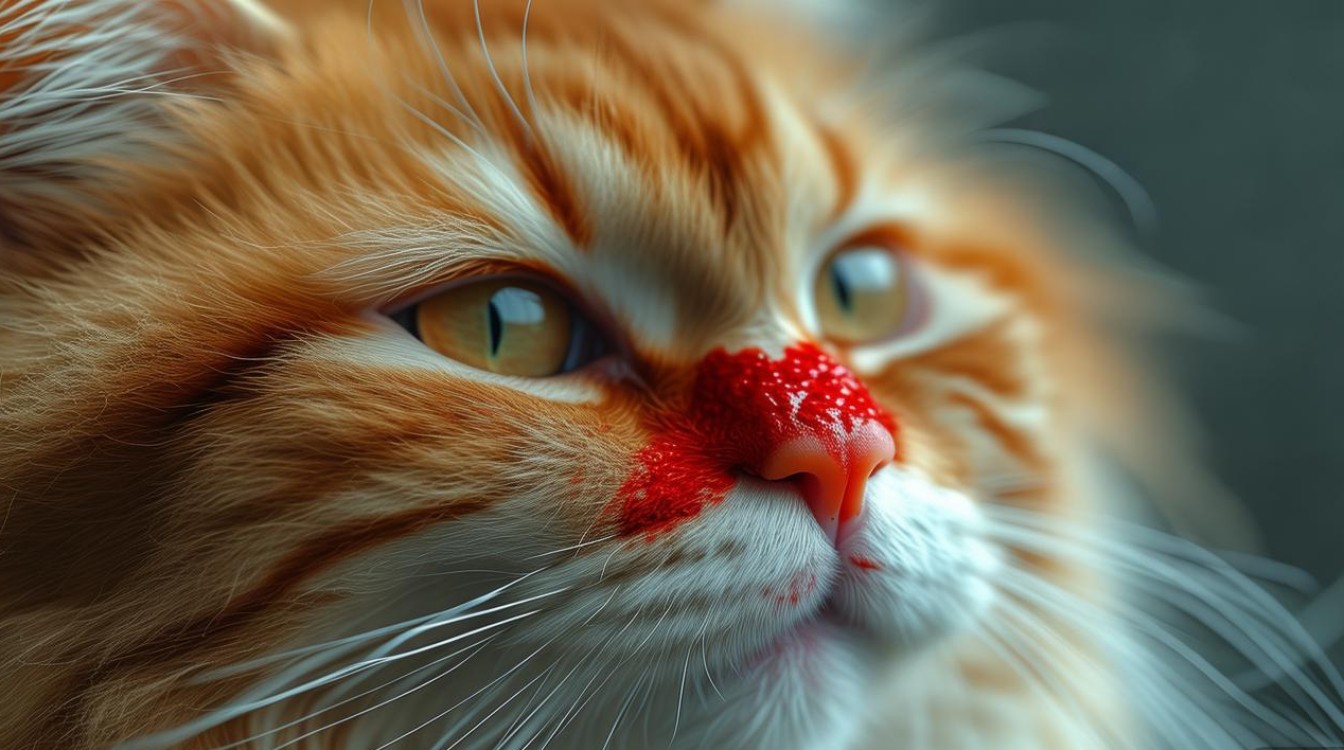 猫咪舔了变红
