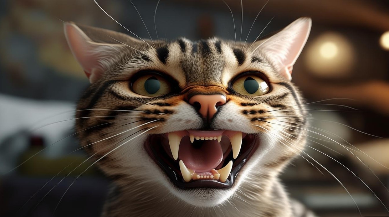 猫咪的犬牙长