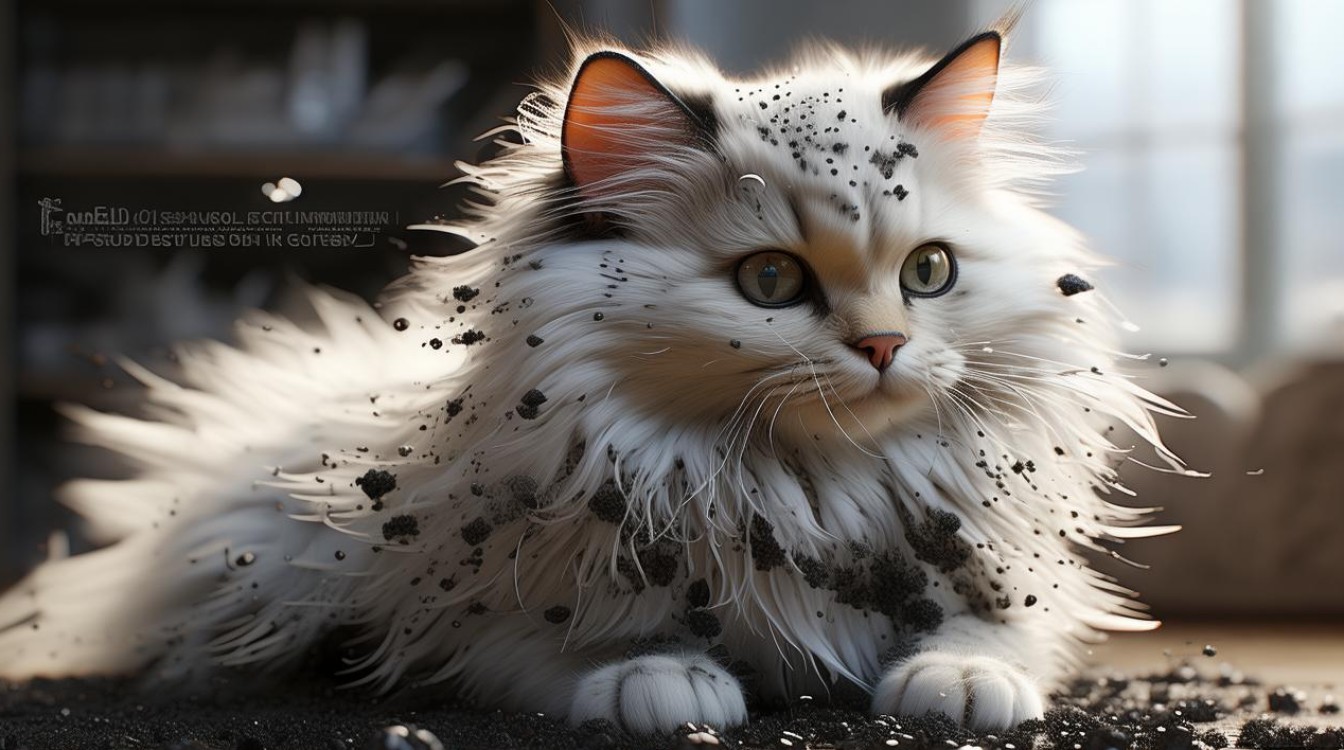 猫咪身上黑色颗粒