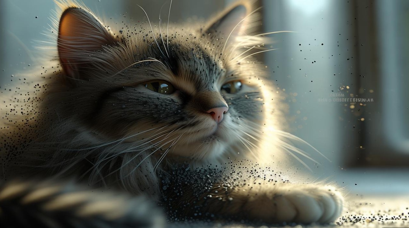 猫咪身上黑色颗粒