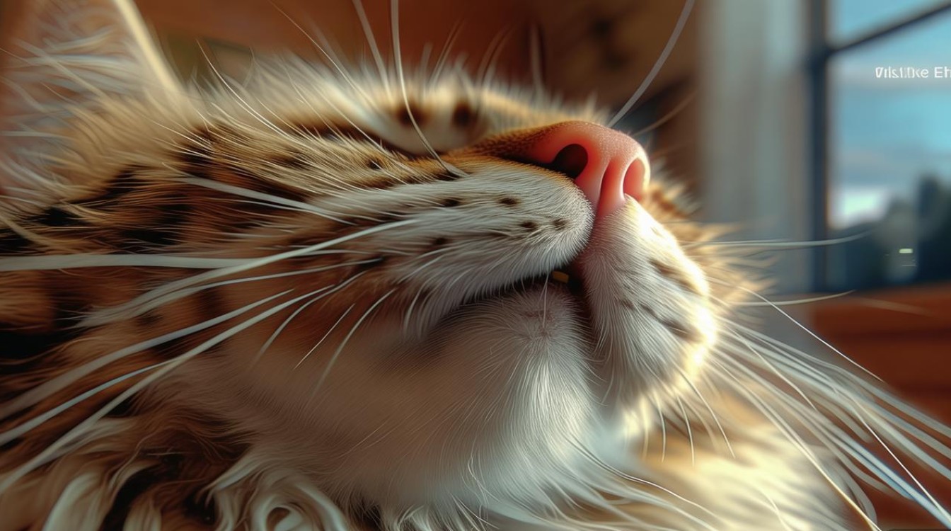 猫咪用鼻子出气