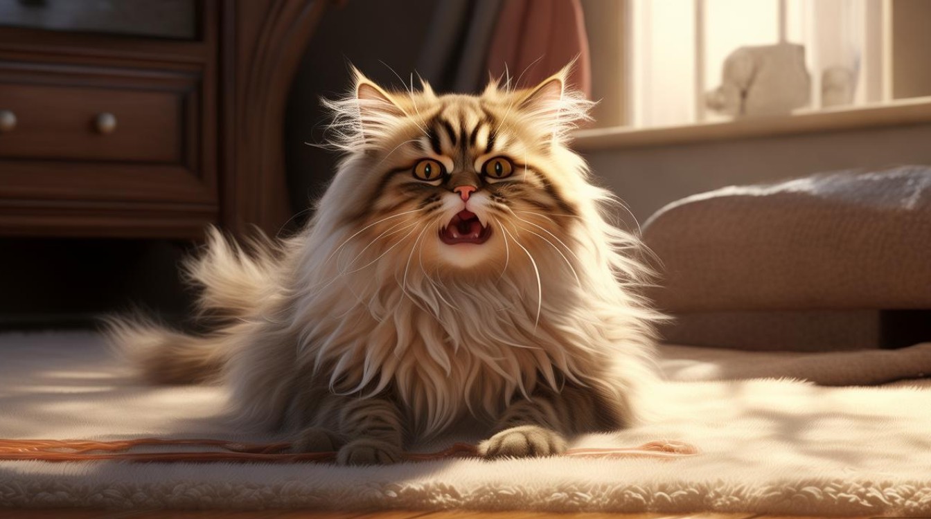 猫咪怪叫后呕吐