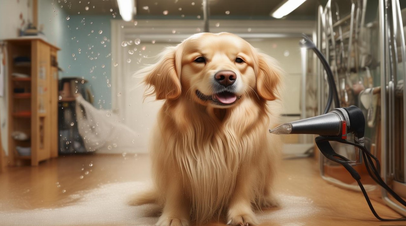 狗狗吹毛步骤