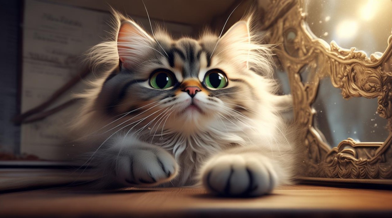 猫咪眼睛撞到了