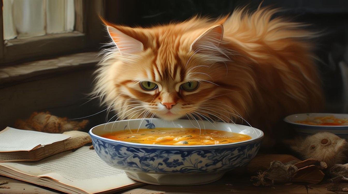 猫咪喝的汤
