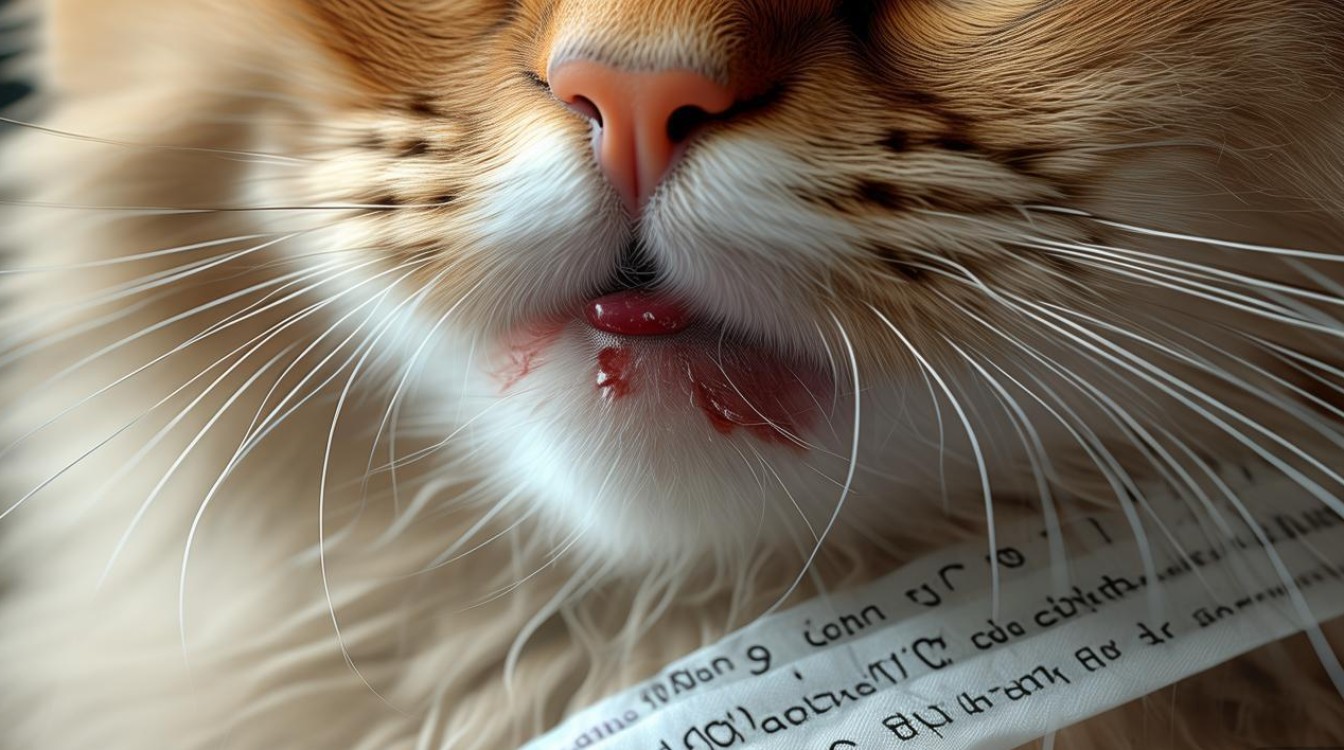 猫咪下巴碰出血