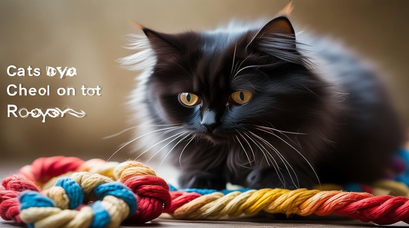 猫咪喜欢咬绳子