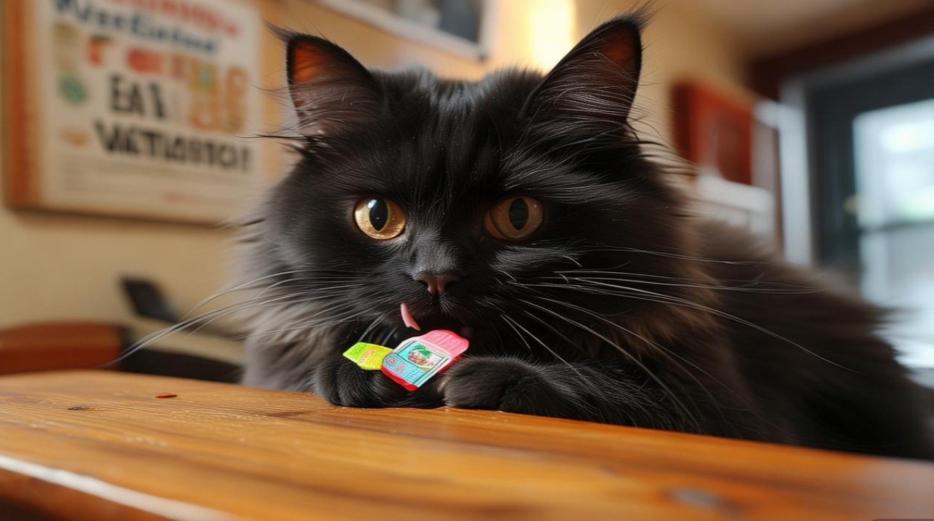 猫咪吃掉了塑料