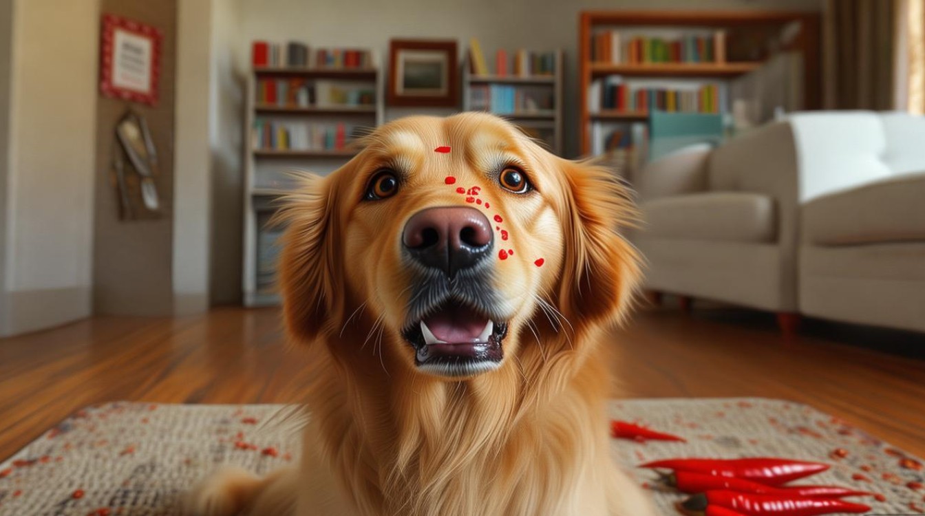 狗狗吃了点辣椒