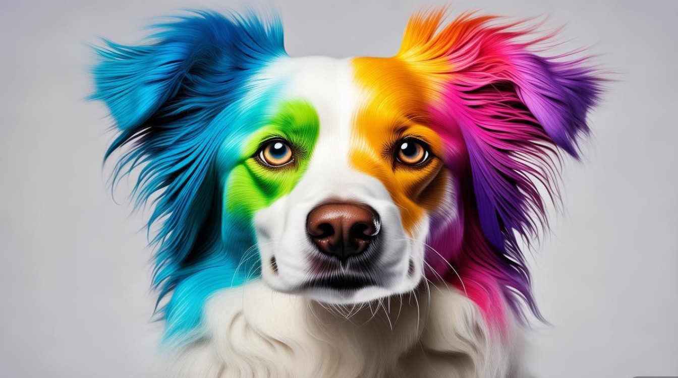 白狗狗染毛