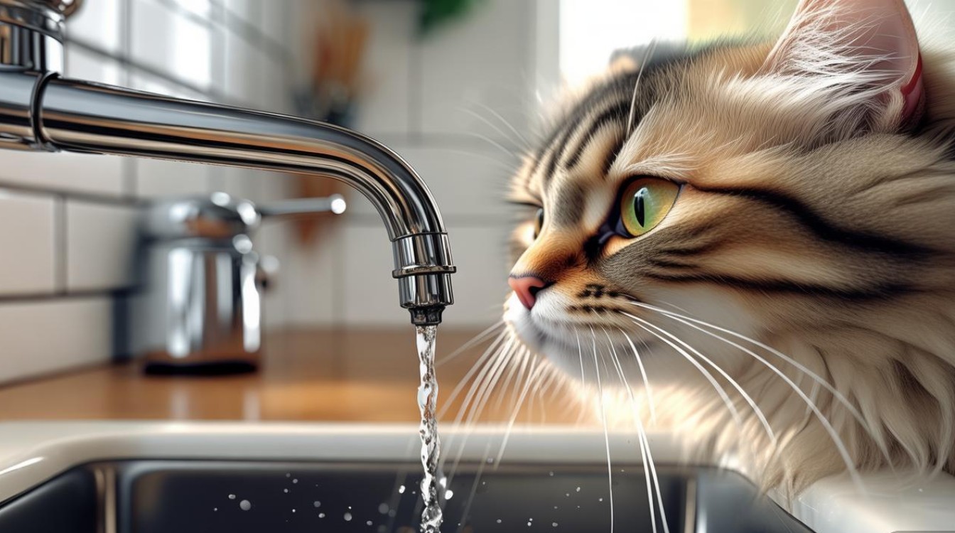 猫咪鼻子按住出水
