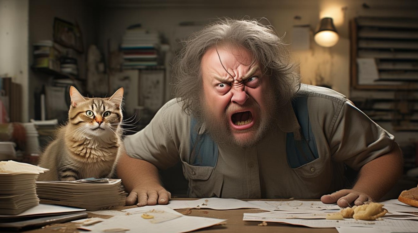 经常对猫咪发怒