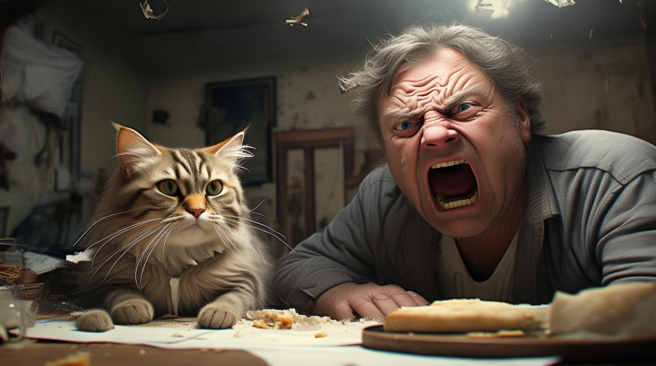 经常对猫咪发怒