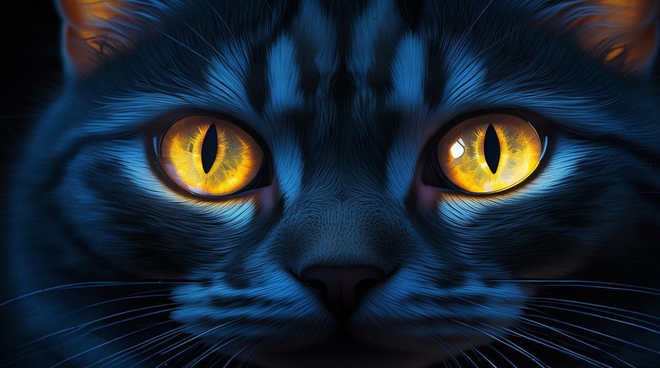 猫咪半夜的眼睛
