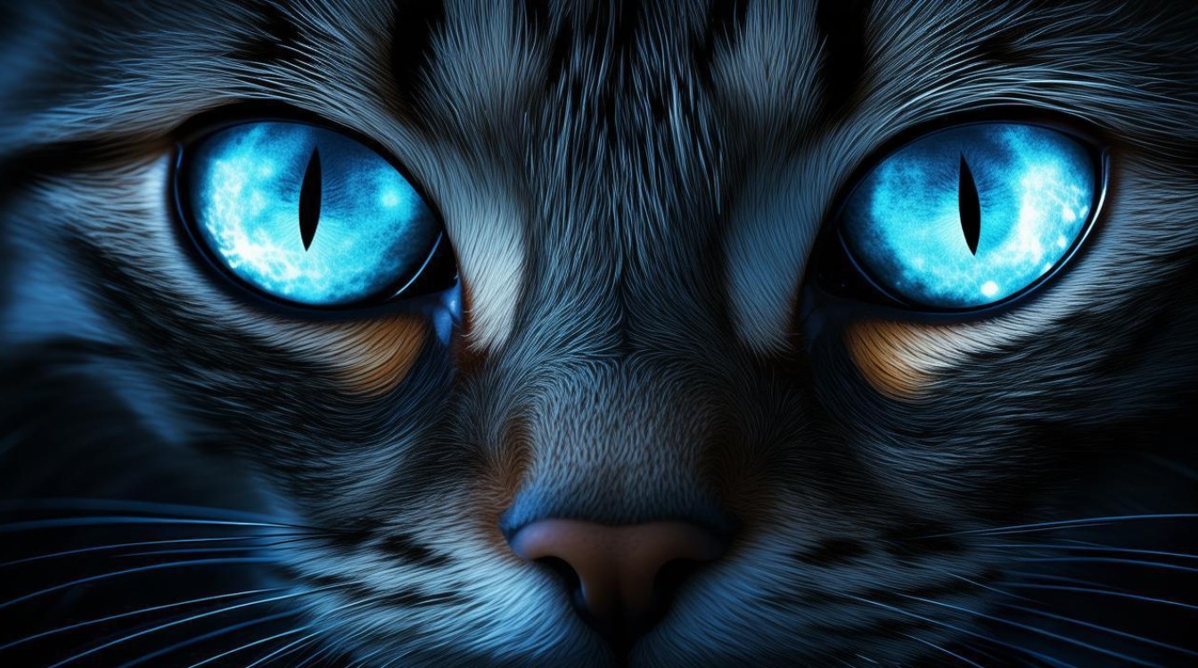 猫咪半夜的眼睛
