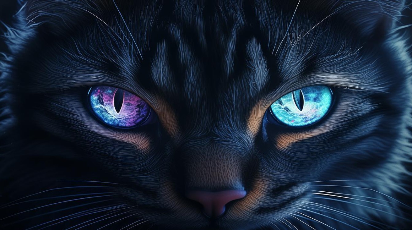 猫咪半夜的眼睛