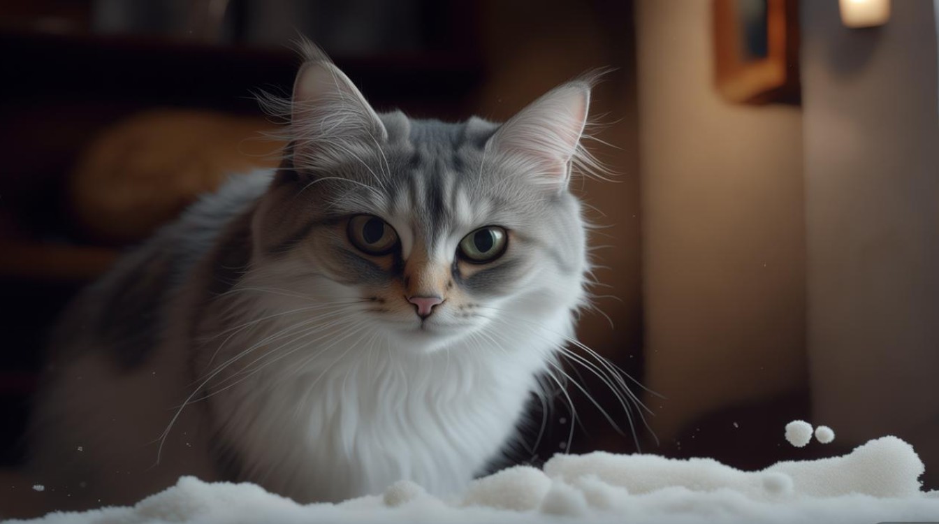 猫咪拉白屎