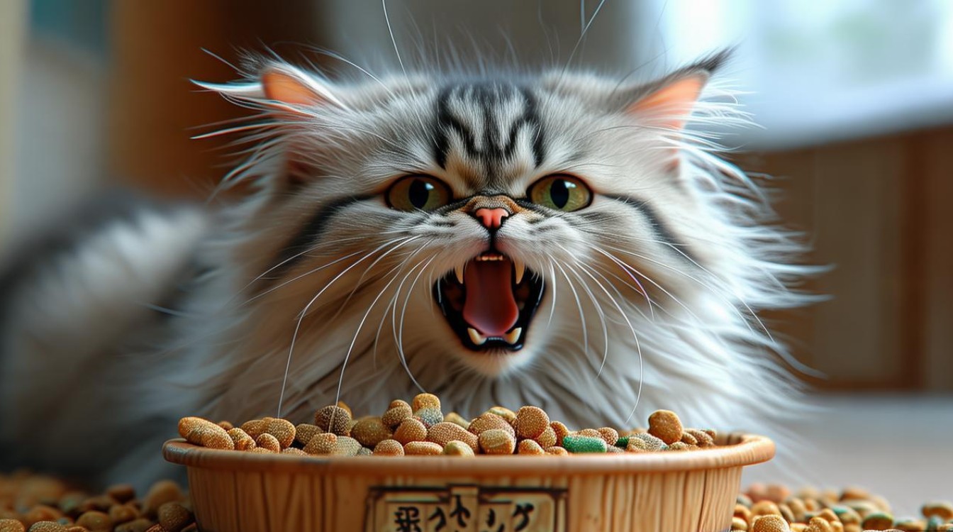 猫咪吃粮不咀嚼