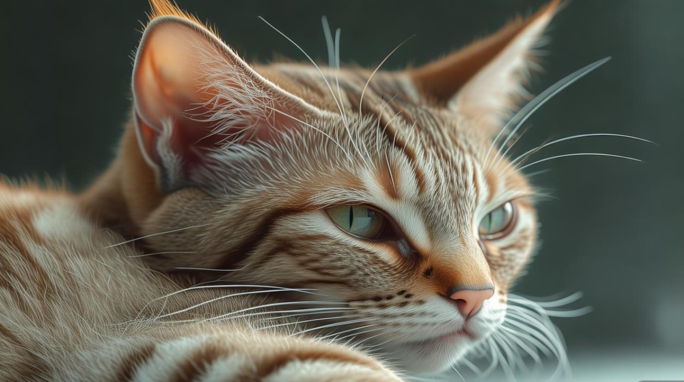 猫咪耷下来耳朵