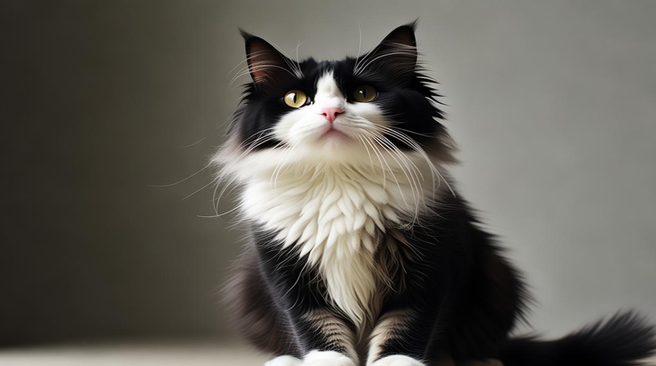 猫咪竖起尾巴叫