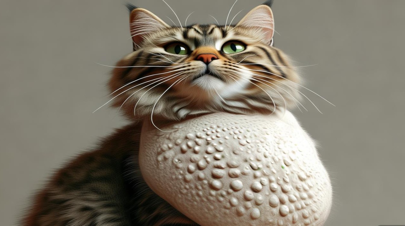猫咪胸前有疙瘩