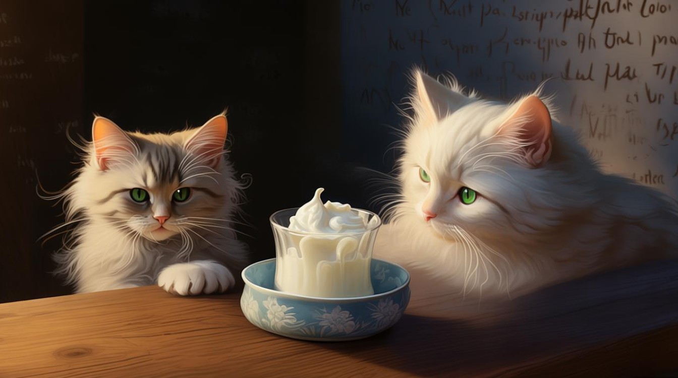 给猫咪喂酸奶